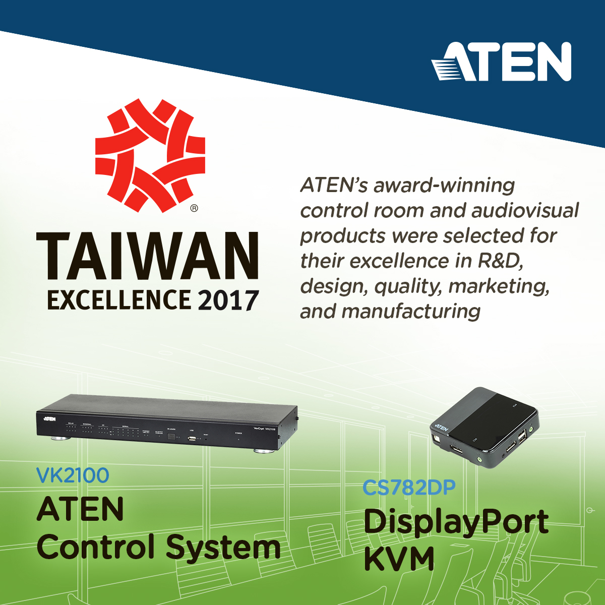 ATEN banner ad TW Excellence Award 122916